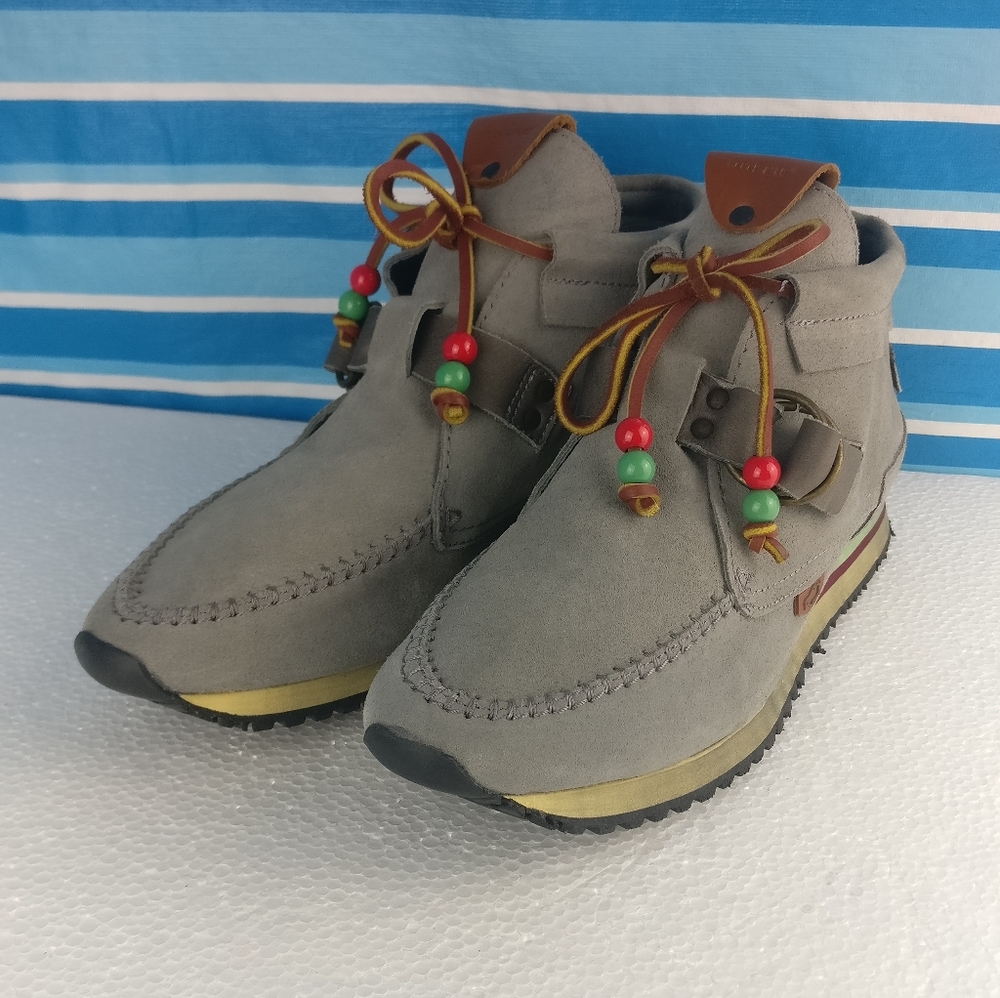 HANDMADE in Europe LEATHER in & out Amerindian Navajo Villager Chukka Sneaker 8
